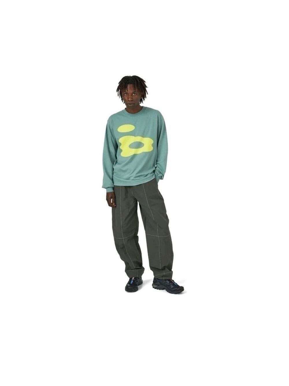 NEW - Afield out Tapered, Crinkled, Stitch Nylon, Canvas Gray Trousers Pants - Picture 16 of 16
